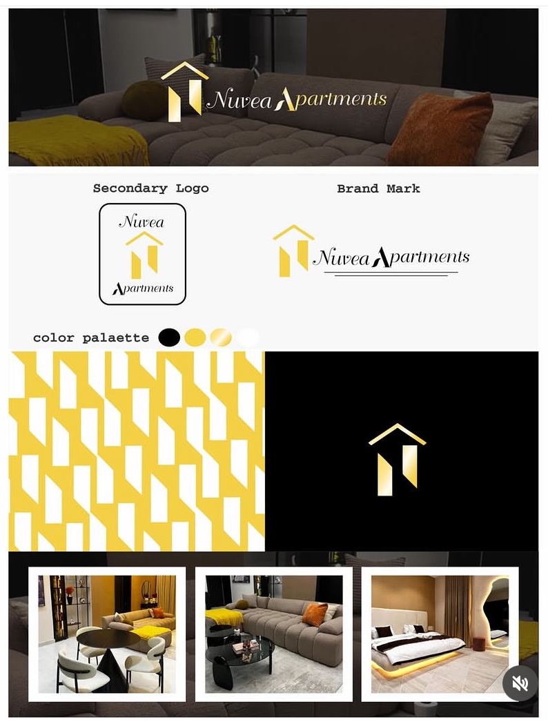 Nuvea Apartments brand identity board