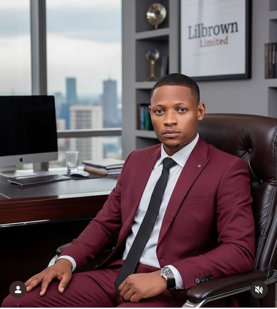 Bright Samuel Nduka in his Lagos office