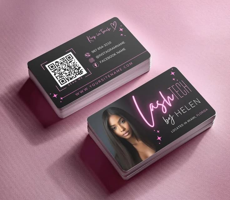 Lash by Helen business card design