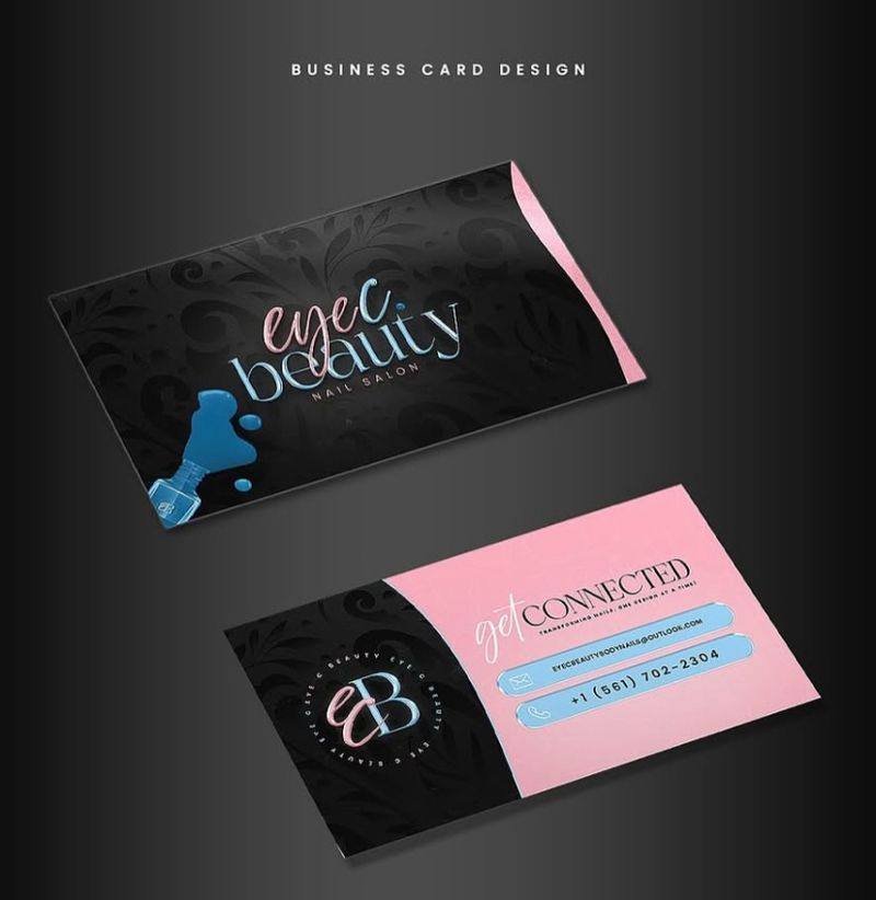 Eye C Beauty nail salon business card design