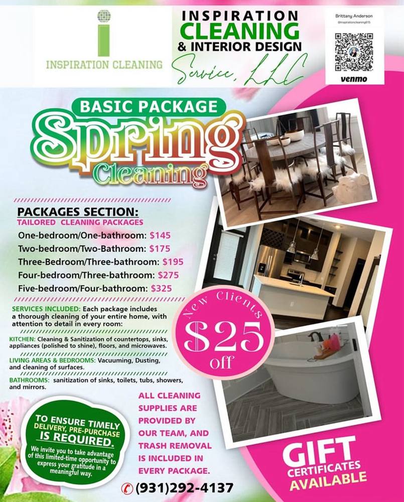 Inspiration Cleaning spring flyer
