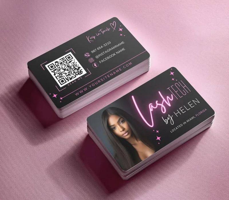 Lash by Helen business card design