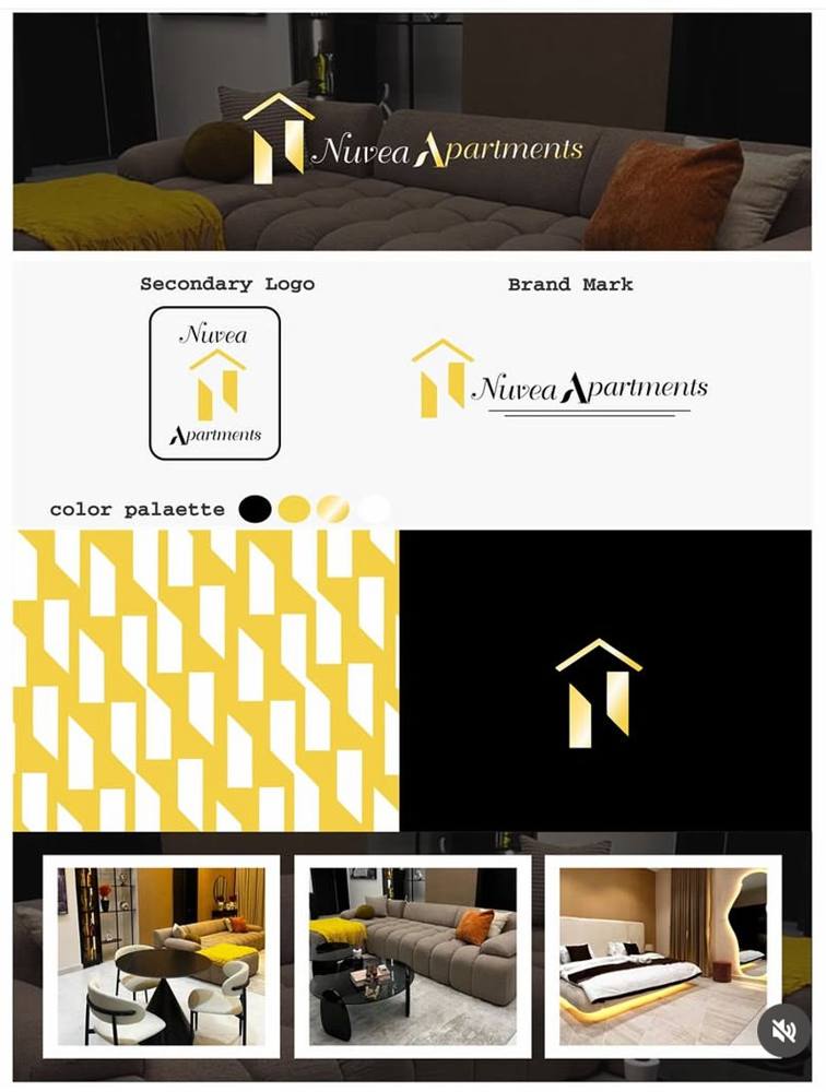Nuvea Apartments brand identity board