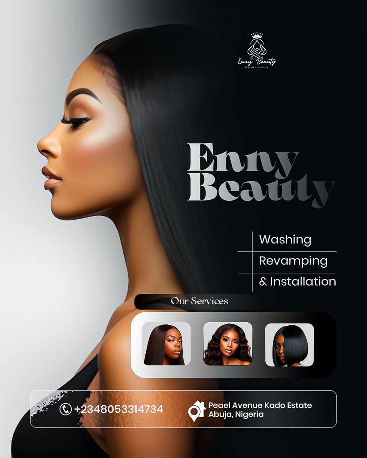Enny Beauty hair services flyer