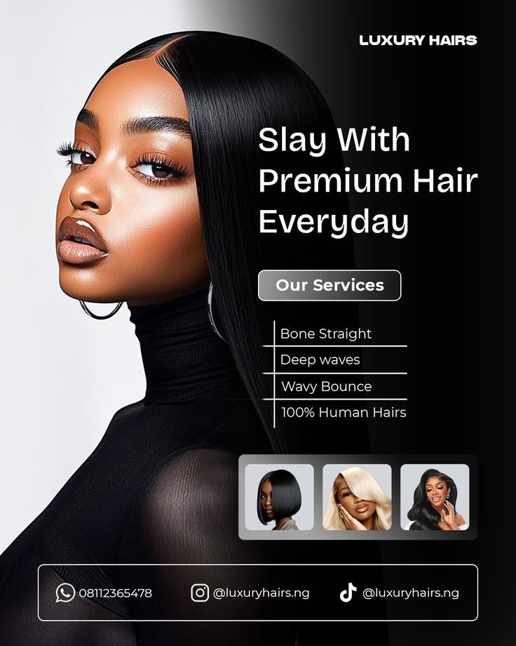 Luxury Hairs flyer